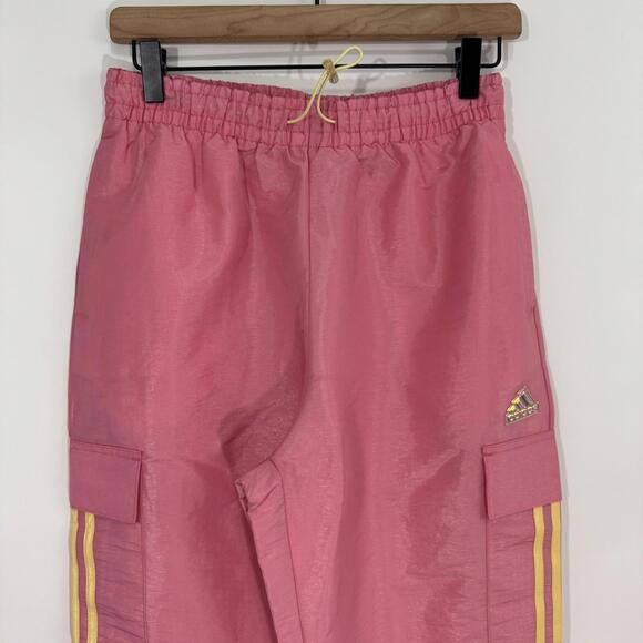 Adidas Women’s Size Small Pink Spark Sunglass Pack Woven Loose Fit Cargo Pant - Picture 3 of 14